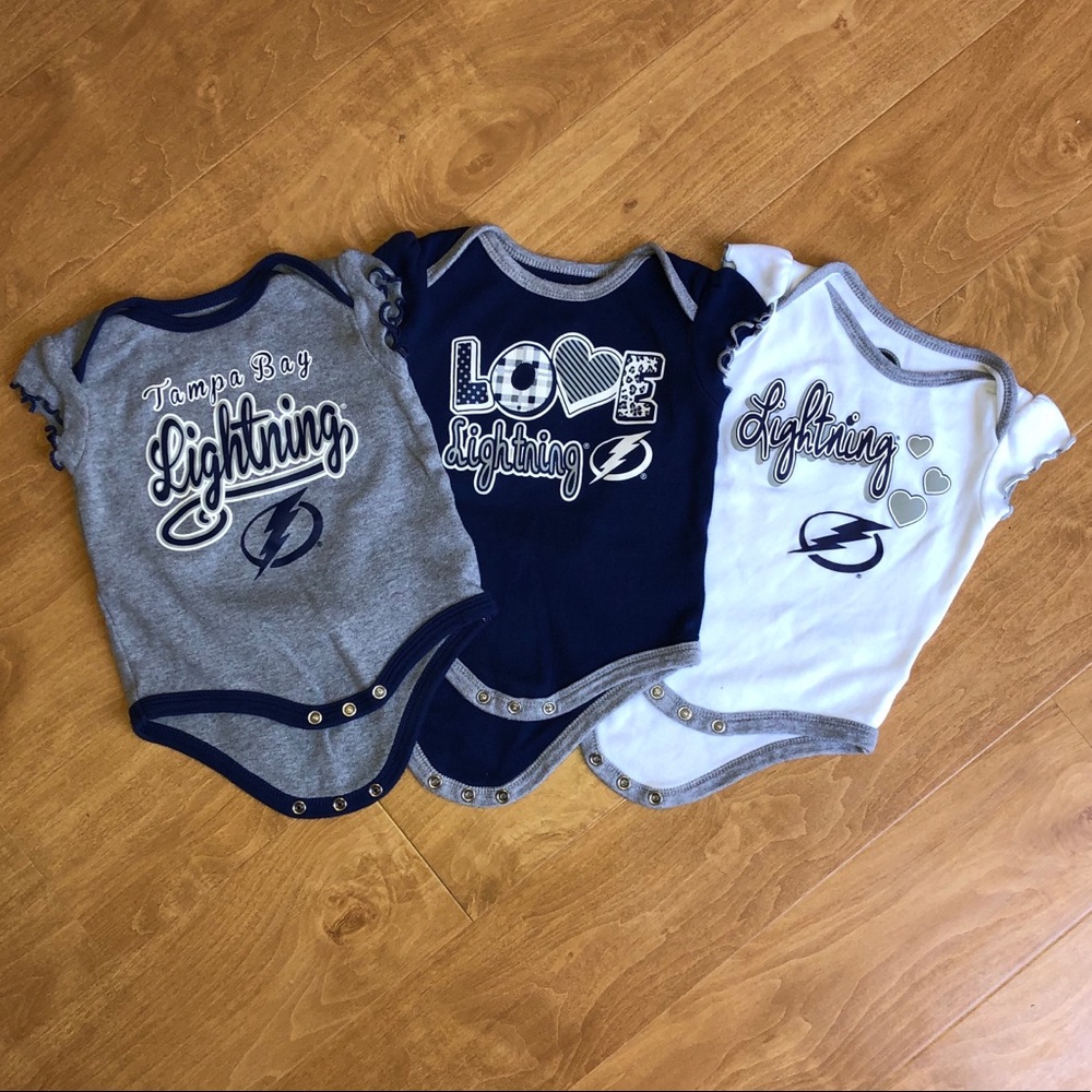 🐥Bundle Girls 0-3month Tampa Bay Lightning Onsies
